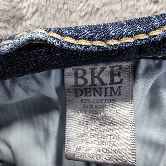 BKE Jeans Mens 30R Blue Jake Straight Leg Contrast Stitching Stretch Embroidered - Picture 7 of 12